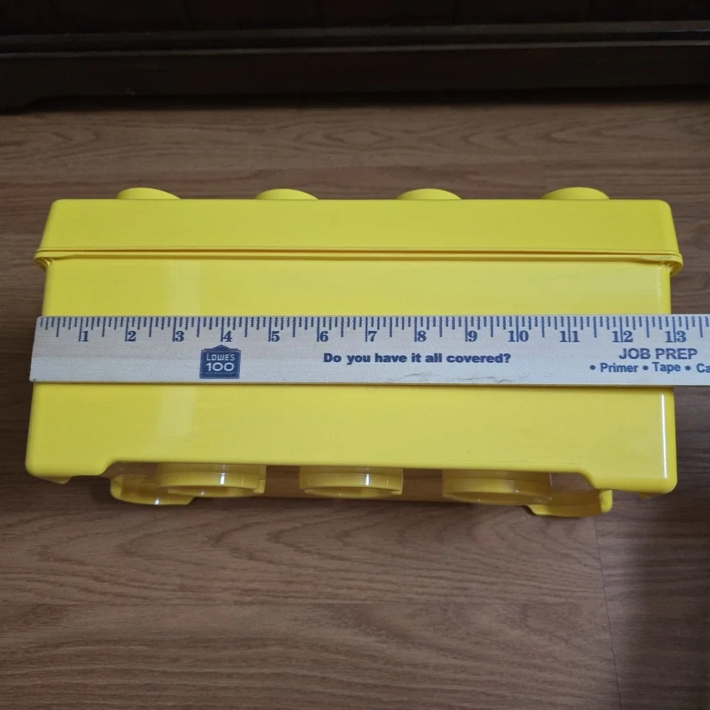 LEGO Storage Brick Case Yellow Stackable 13